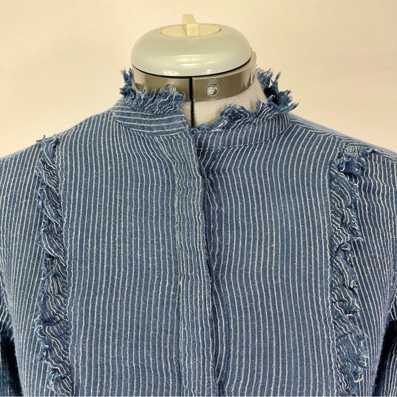 BDG Urban Outfitters Women’s Ruffle Front Button Down Gauze Top Size XS - Picture 5 of 10